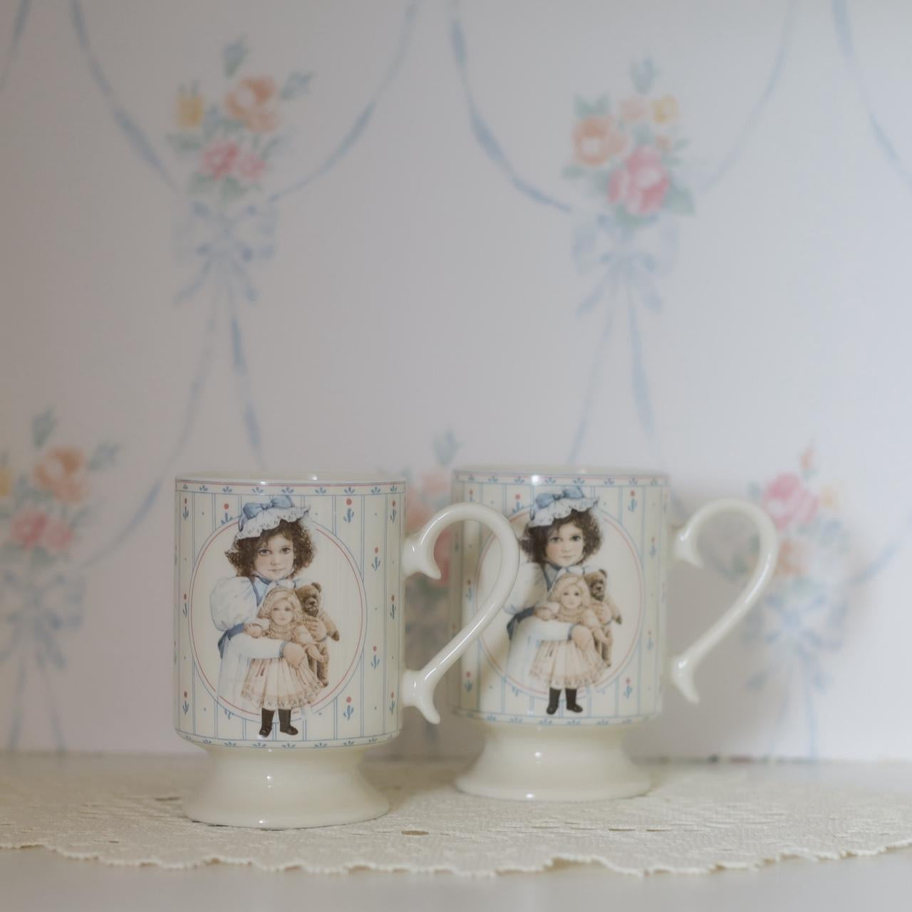 1984 shabby chic LE Jan Hagara dolly mugs