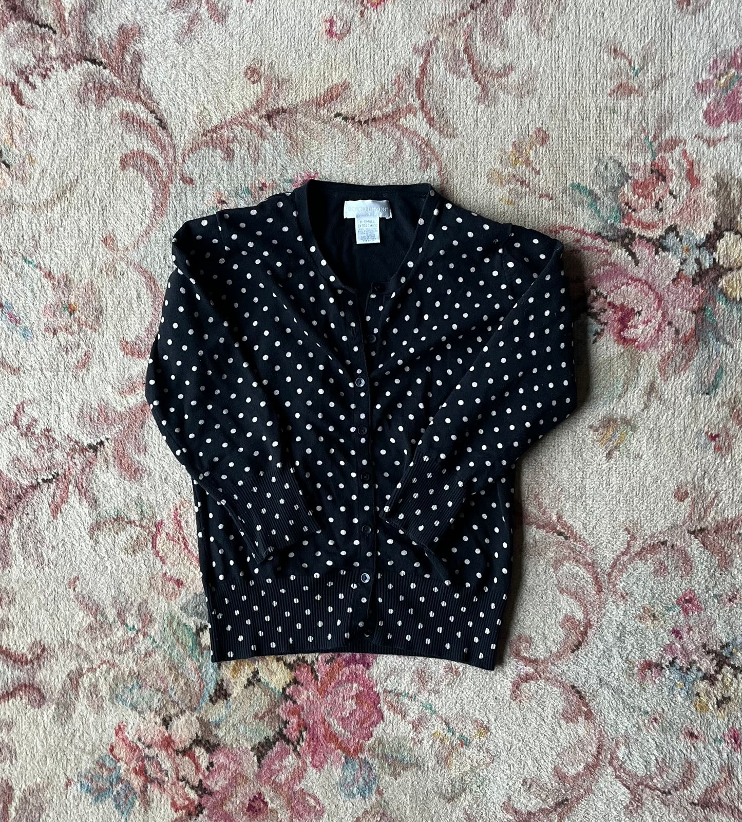 2000s worthington polkadot cardigan