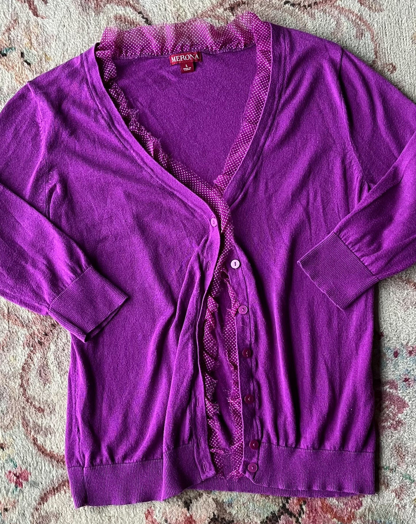 2000s Merona polkadot cardigan