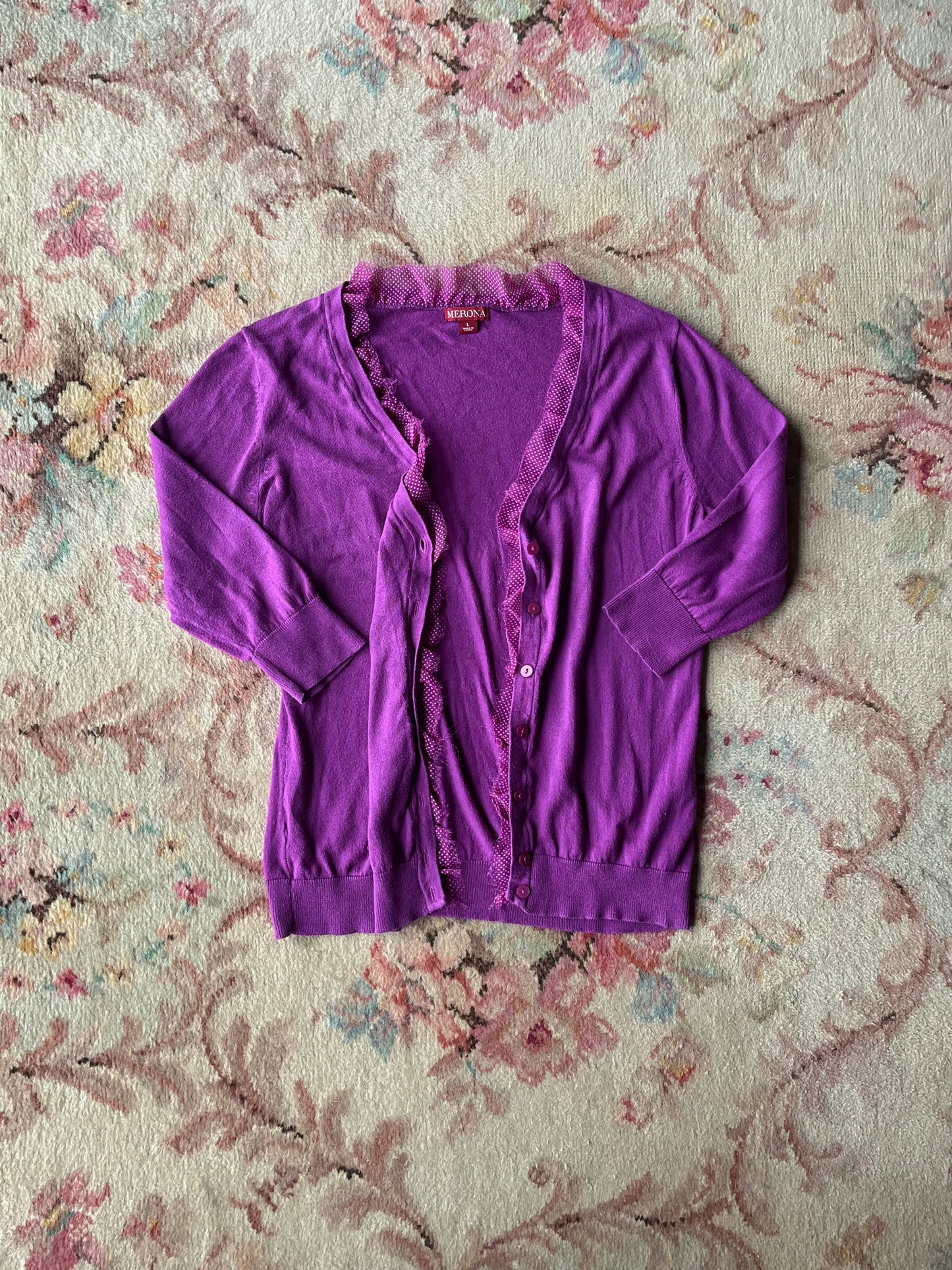 2000s Merona polkadot cardigan