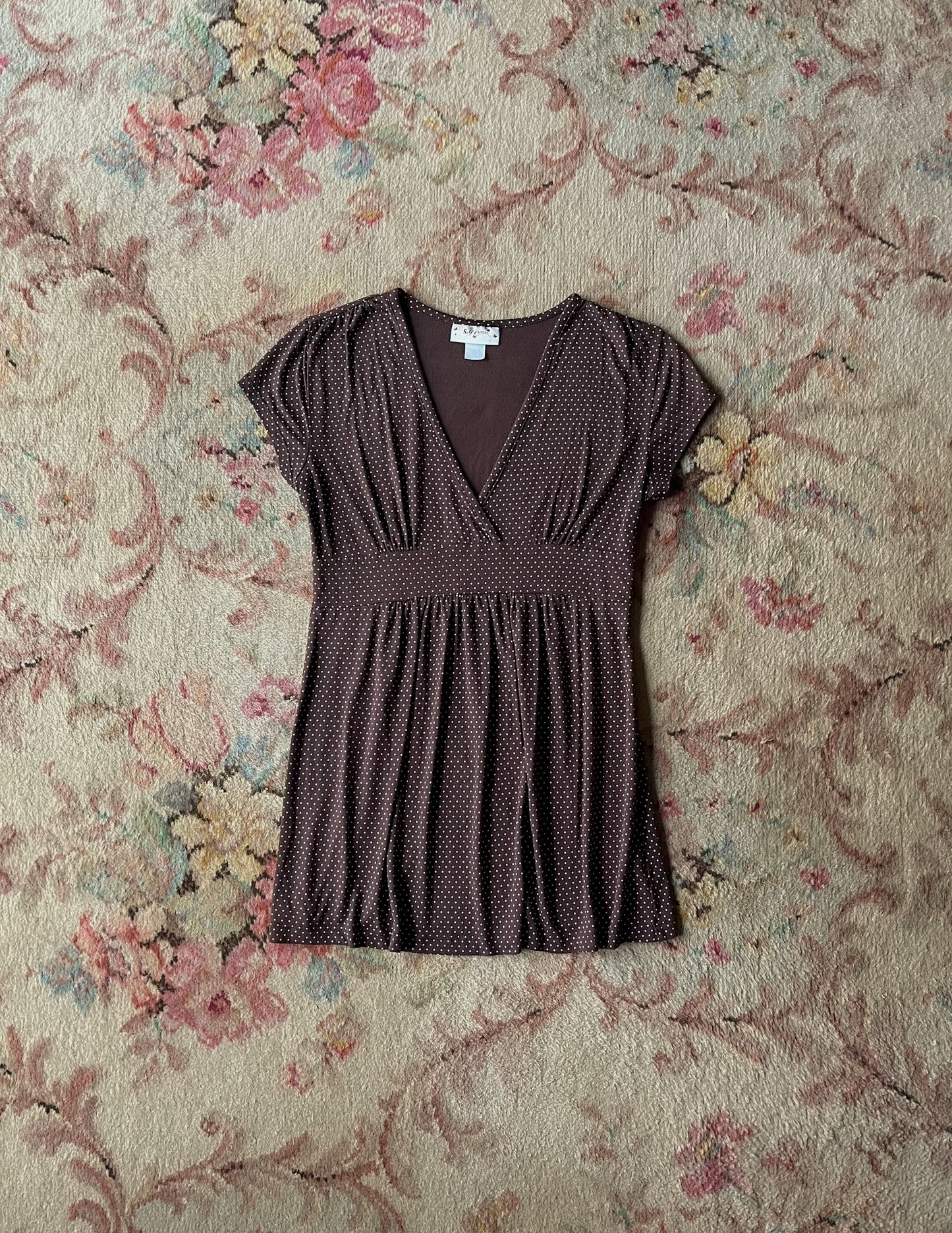 early 2000s self esteem babydoll polkadot blouse